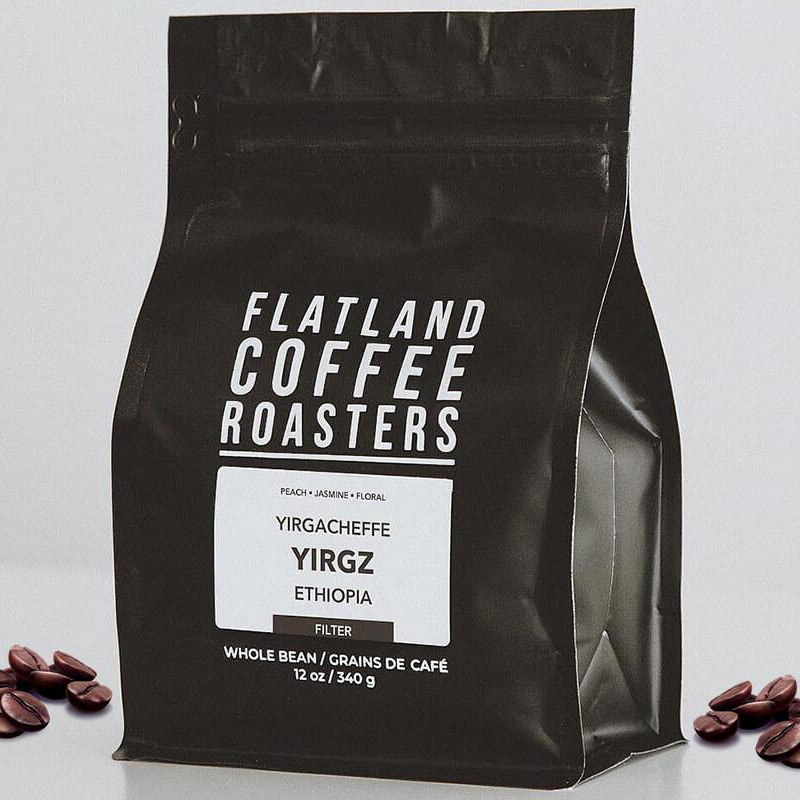 Black Background Coffee Side Gusset Lynlås taske